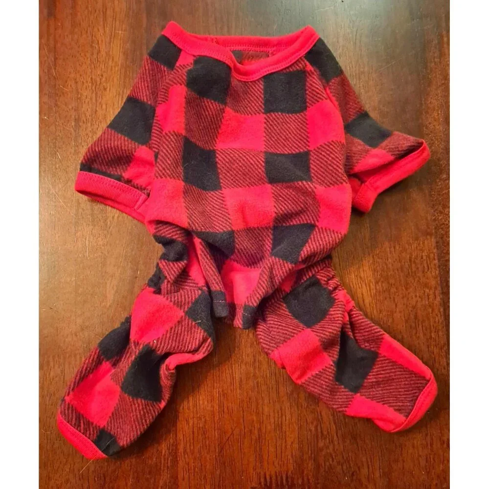 Buffalo Check Matching Family Cat / Small Dog Pajamas - Wondershop™ Red/Black -